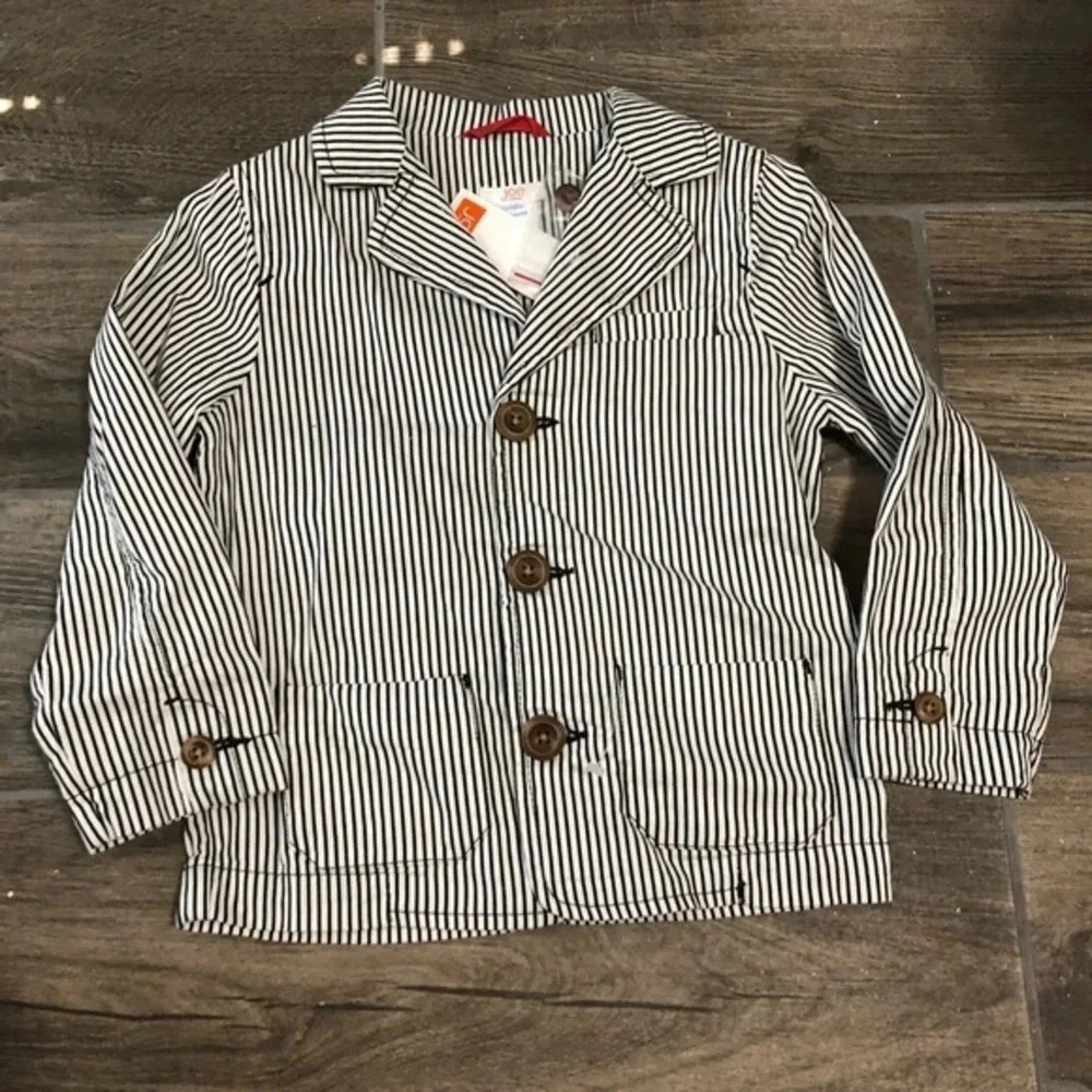 Joe fresh pin stripe blazer toddler boys NWT preppy beach pictures